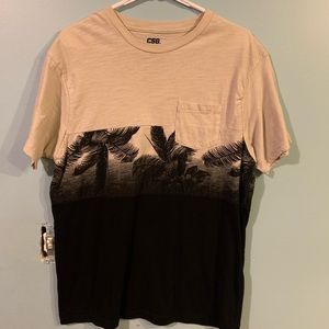 Half Tan Half Black Pocket T